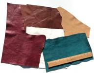 high-quality scrap upholstery leather: large pieces, light weight, 12 square feet logo