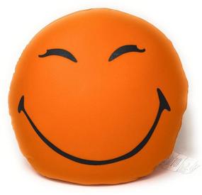 img 4 attached to Tache Squishy Smiley Pillow Orange