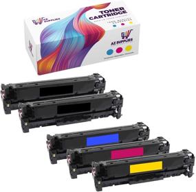 img 4 attached to Premium AZ Supplies Compatible Toner Cartridges: HP 128A CE320A CE321A CE322A CE323A Set for Color Laserjet CM1415FNW CP1525 Pro CP1525NW (5 PK - 2X Black 1x Cyan 1x Magenta 1x Yellow)