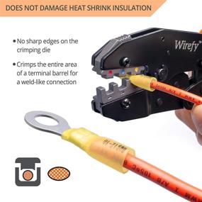 img 2 attached to 🔧 Heat Shrink Connector Crimping Tool - Ratcheting Wire Crimper Pliers - Ratchet Terminal Crimper - Wire Crimp Tool by Wirefy