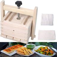 tofu cheese maker & press: create homemade delicacies with the wooden tofu press kit for the kitchen logo