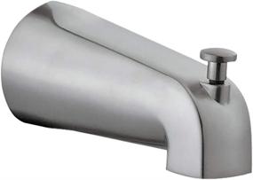 img 4 attached to 🚿 Enhance Your Bathroom Aesthetics with Design House Satin Nickel 522920 Slip-on Pull-up Wall Mount Tub Diverter Spout