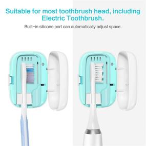 img 2 attached to 🦷 Compact Portable Travel Toothbrush Holder - Ideal Rechargeable Toothbrush Case for Various Toothbrush Types