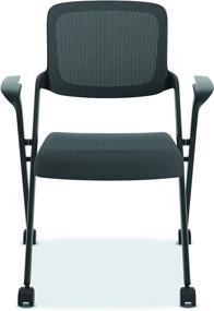 img 3 attached to ️✨ HON Assemble Mesh Back Nesting Chair - Stacking Chairs, Pack of 2: Space-Saving and Ergonomic Seating Solution