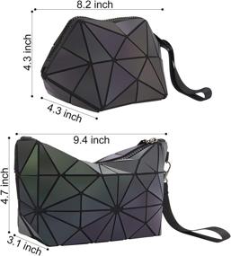 img 1 attached to 💎 Holographic Geometric Portable Cosmetic Organizer - Optimize Your Storage Solution!