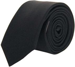 img 2 attached to 👔 Jnjstella Solid Black Skinny Necktie: Sleek Elegance for Any Occasion