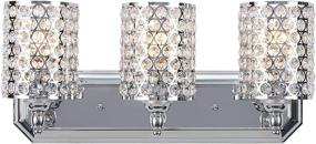 img 2 attached to Настенное бра Doraimi 3 Light Crystal с хромированной отделкой