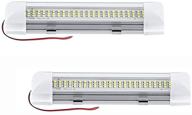 🔦 anypowk светодиодная лента 12v - дневной свет 6000k, 7.5 дюйма 72 светодиода, 600 люмен, набор из 2 шт: идеально подходит для освещения интерьера автодома, фургона, лодки, прицепа! логотип