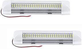 img 3 attached to 🔦 ANYPOWK 12V LED Lights Bar - Daylight 6000K, 7.5 Inch 72 LED, 600 Lumens, Pack of 2: Ideal for RV, Van, Boat, Trailer, Camper Interior Lighting!