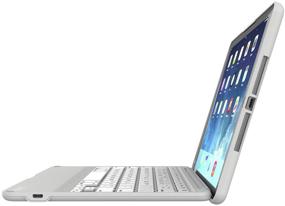 img 1 attached to 📱 White ZAGG Folio Case with Hinged Bluetooth Keyboard for iPad Air 2