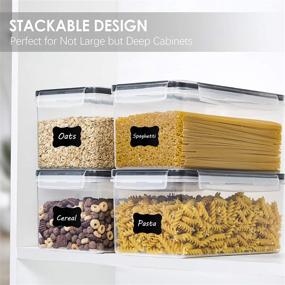 img 1 attached to 🍝 Airtight Plastic Spaghetti Containers with Lids (Set of 4) - 3.2L, BPA-Free, Ideal for Storing Pasta and Long Noodles - Perfect for Organizing and Storage in Kitchen Pantry