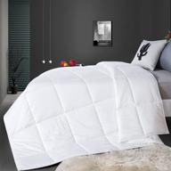 luxurious all season queen size wool comforter – 100% natural australian wool duvet, hypoallergenic premium filling, 400 gsm, noiseless cotton cover, original white logo