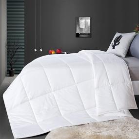 img 4 attached to Luxurious All Season Queen Size Wool Comforter – 100% Natural Australian Wool Duvet, Hypoallergenic Premium Filling, 400 GSM, Noiseless Cotton Cover, Original White