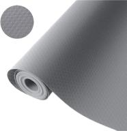 📦 bloss plastic shelf and drawer liner, non-adhesive roll (17.7"×59"), gray - ideal for cabinets, storage, kitchen, desks - deco shelf liners. logo