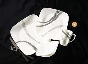 img 3 attached to Square Corelle 16 Piece Dinnerware Service