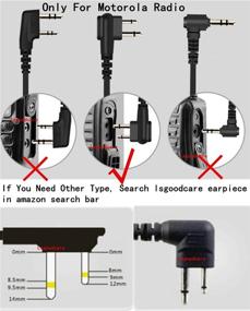 img 1 attached to 🎧 Advanced G Shape Earhook Police Earpiece Headset Earphone PTT and Mic for Motorola Two Way Radio CP040 CP200 CP100 CLS1110 GP2000 VL50 Security Walkie Talkie Pack by Lsgoodcare