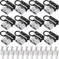 frienda 12 pieces 6-10 gauge battery quick connector 50a 12-36v battery quick disconnect wire harness plug kit for motor recovery winch trailer (gray) logo