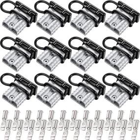 img 4 attached to Frienda 12 Pieces 6-10 Gauge Battery Quick Connector 50A 12-36V Battery Quick Disconnect Wire Harness Plug Kit For Motor Recovery Winch Trailer (Gray)