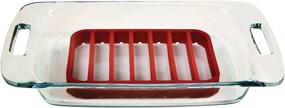 img 1 attached to 🔴 Norpro Red Rectangle Silicone Roasting Rack - 1 EA (299) - Enhanced for SEO
