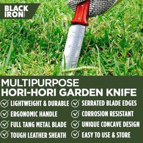 img 2 attached to 🌿 Hori Hori Garden Knife [7 Inches, Japanese Stainless Steel] Long-Lasting Gardening Tool for Weeding, Digging, Cutting &amp; Planting - Leather Sheath and Sharpening Stone Included