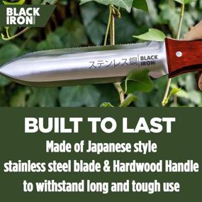 img 1 attached to 🌿 Hori Hori Garden Knife [7 Inches, Japanese Stainless Steel] Long-Lasting Gardening Tool for Weeding, Digging, Cutting &amp; Planting - Leather Sheath and Sharpening Stone Included