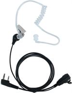 caroo kenwood radio earpiece 2 pin covert acoustic tube earpiece headset 🎧 with ptt mic for kenwood, puxing, baofeng uv-5r, uv-5ra, 888s, retevis h777, rt7, rt21 logo