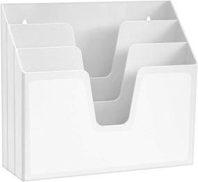 img 4 attached to 📂 White Acrimet Triple File Folder Organizer - Horizontal Design