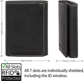 img 1 attached to 💼 ID Stronghold Trifold Wallet: Premium Men's Accessory for Secure Wallets, Card Cases & Money Organizers