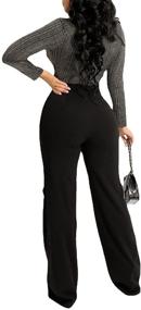 img 1 attached to 👗 Ophestin Women's Clothing: Shoulder Bodycon Jumpsuits Rompers, plus Jumpsuits & Overalls