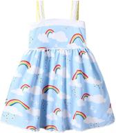 🌈 frogwill toddler fifties summer rainbow girls' dresses: vibrant & stylish clothing for your little one logo