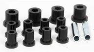 🚙 daystar jeep cj front polyurethane spring shackle bushings - fits cj5/7/8 1976-1986 4wd - kj02002bk - made in usa - black logo