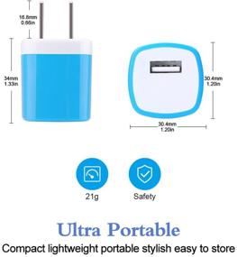 img 1 attached to 🔌 High-Quality USB Wall Charger, Hootek 5-Pack USB Plug 1A Charging Brick Cube Compatible with iPhone 13/12/11/11 Pro/XS MAX/X/8/7/6S Plus, Samsung Galaxy S21 S20 S10e S9 S8 S7, Note 20 10 9 8, Android