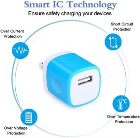 img 3 attached to 🔌 High-Quality USB Wall Charger, Hootek 5-Pack USB Plug 1A Charging Brick Cube Compatible with iPhone 13/12/11/11 Pro/XS MAX/X/8/7/6S Plus, Samsung Galaxy S21 S20 S10e S9 S8 S7, Note 20 10 9 8, Android