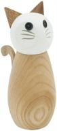 peterson housewares cat salt or pepper mill: purrr-fect wooden spice grinder logo