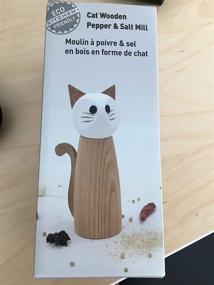 img 2 attached to Peterson Housewares Cat Salt or Pepper Mill: Purrr-fect Wooden Spice Grinder