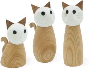 img 1 attached to Peterson Housewares Cat Salt or Pepper Mill: Purrr-fect Wooden Spice Grinder