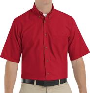 optimized red kap poplin dress shirt logo