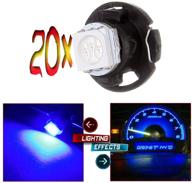 🔵 high-quality cciyu t5 neo wedge hvac climate heater control light: 5050 smd instrument panel gauge cluster bulbs - pack of 20 in super blue logo