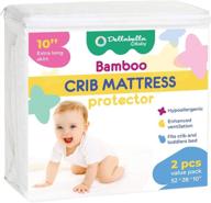 🛏️ 2-pack ultra soft crib mattress protector by dellabella | hypoallergenic bamboo | perfect fit for cribs & toddler beds | soft, breathable, & quiet | waterproof crib mattress cover logo