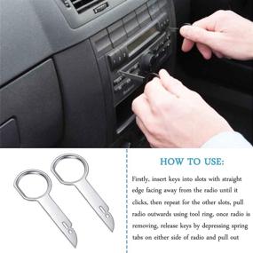 img 2 attached to 8-Piece Radio Removal Tool Key Tool Set with Easy Grip Handles | Compatible with Ford, Mercedes, and More