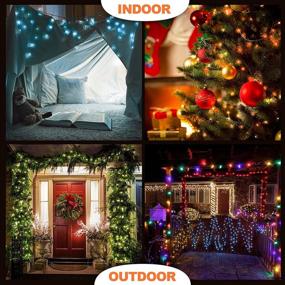 img 3 attached to 🌟 KPafory Solar String Lights - 1 Pack 72ft 200LED 8 Modes, Waterproof Blue Fairy Lights for Outdoor Christmas Decorations, Garden Wedding Party