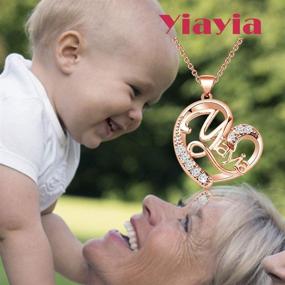 img 2 attached to 🎁 MAOFAED Yiayia Gift - Grandmother Gift - Yiayia Jewelry - Personalized Grandma Necklace - Birthday Gift for Grandma