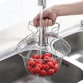 img 2 attached to Foldable Stainless Multifunction Strainer Telescopic