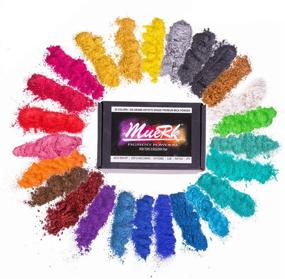 img 4 attached to 🎨 Muerk Cosmetic Grade Mica Powder Set for Epoxy Resin Color Pigment Dye - 25 Colours [250g/8.82oz] - Ideal for Lip Gloss, Soap Making, Bath Bomb, Eyeshadow Makeup, Slime Supplies, Polymer Clay