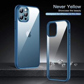 img 3 attached to 📱 CASEKOO Crystal Clear iPhone 12 Pro Max Case | Non-Yellowing, Military Grade Drop Tested, Slim Shockproof Phone Cover 5G 6.7 inch 2020, Blue