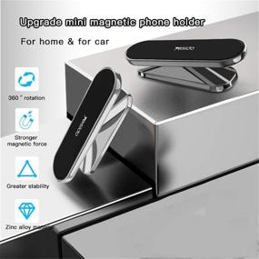 img 3 attached to TFNAI Magnetic Car Phone Mount Holder for Cars, 360° Rotation, Strong Six N50 Magnets, Compatible with iPhone Xs, 8 Plus, Samsung S10 - Black