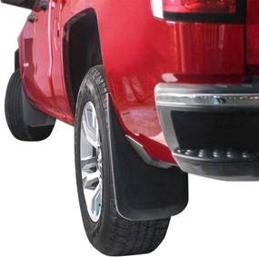 img 3 attached to 🚗 Red Hound Auto Premium Heavy Duty Molded Mud Flaps for Chevy Silverado 1500 (2014-2019) & 2500/3500 (2015-2018) - Front & Rear 4-Piece Set