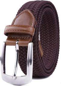img 4 attached to Black Braided Belts L Men's Accessories and Belts
