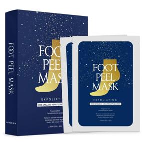 img 4 attached to Get Soft Feet in 1-2 Weeks! - 2 Pairs of Foot Peel Mask for Cracked Heels, Dead Skin, and Calluses