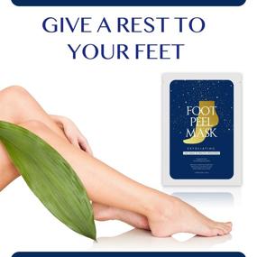 img 3 attached to Get Soft Feet in 1-2 Weeks! - 2 Pairs of Foot Peel Mask for Cracked Heels, Dead Skin, and Calluses